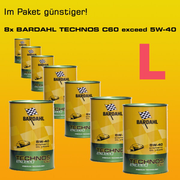 Paket L: BARDAHL TECHNOS C60 Motor Oil 5…