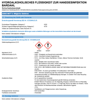 BARDAHL Hydroalkoholische Flüssigkeit zur Handdesinfektion