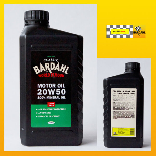 BARDAHL Classic Motor Oil HD 20W-50 - API: SF/CC - 1 Liter - Ref 45351