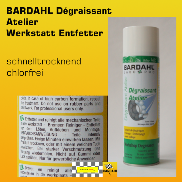 BARDAHL Degr. Atelier Entfettungs-Spray 500 ml