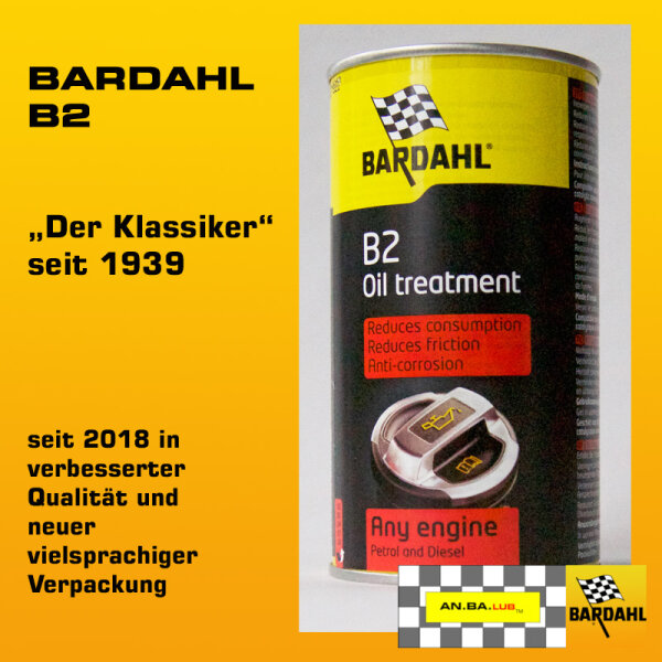 BARDAHL B2 Motorölzusatz Der Klassiker - 300 ml Dose - Motoröladditiv Ref 1001