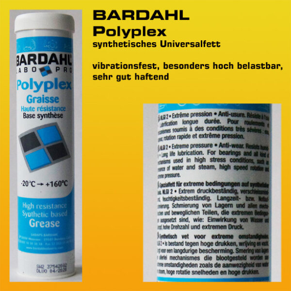 BARDAHL Polyplex synthetisches Universalfett - Kartusche 400 g - Ref 1740