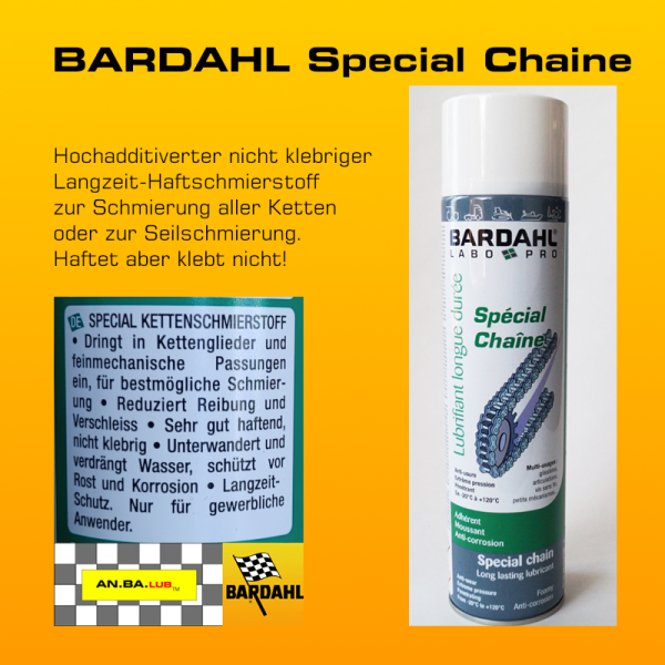 BARDAHL Special Kettenschaumspray Drahtseilspray- 600 ml-Spray - Ref 1392
