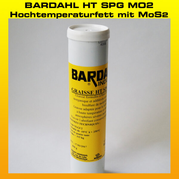 BARDAHL HT SPG MO2 Hochtemperaturfett mit MoS2- Kartusche à 400 g