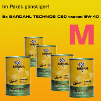 Fünferpaket: BARDAHL TECHNOS C60 Motor Oil 5W-40...